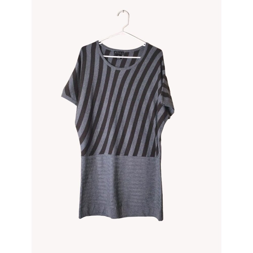 Elio Sweater Women's XL Cashmere Blend Tunic Short Sleeve Striped